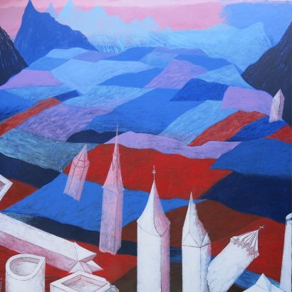 Collection of Towers - a Paint Artowrk by Dagmar Piorecka